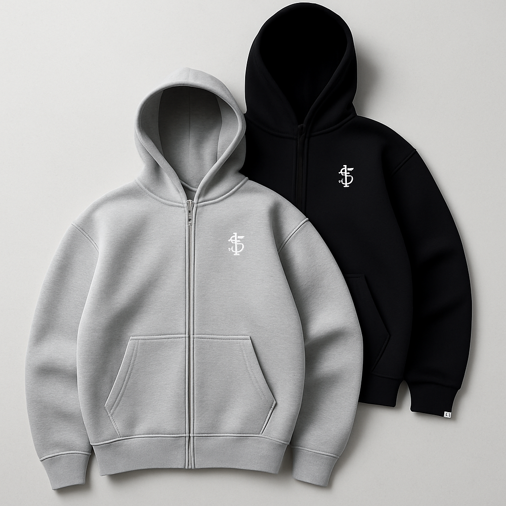 Supreme Unity - Essential Zip Hoodie – Black / Grey